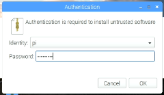 Authentication dialog